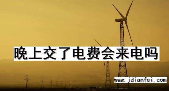 晚上交了电费会来电吗