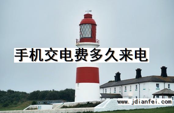 手机交电费多久来电