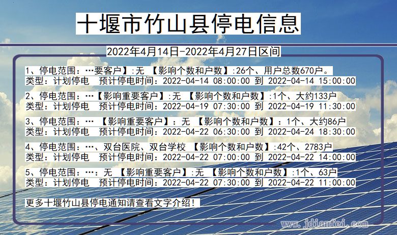 湖北省十堰竹山停电通知