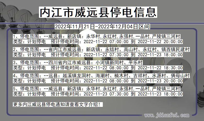 四川省内江威远停电通知