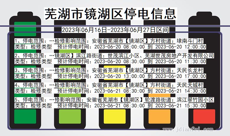 安徽省芜湖镜湖停电通知