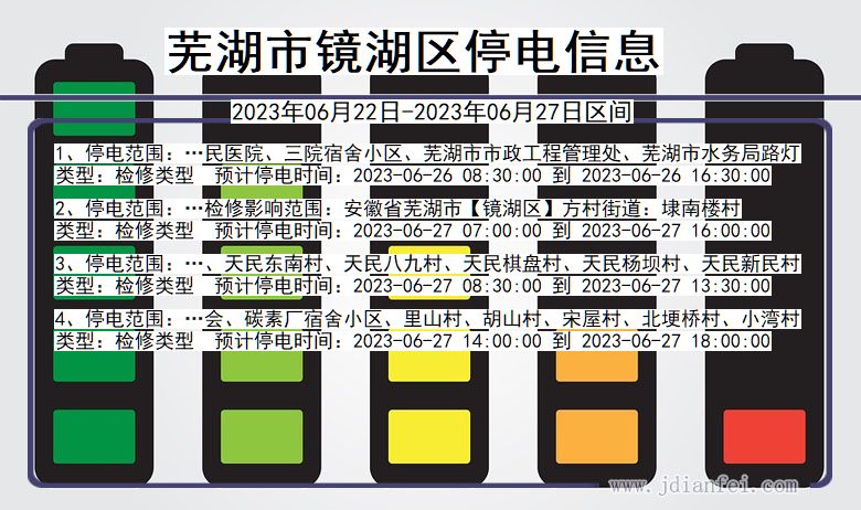 安徽省芜湖镜湖停电通知