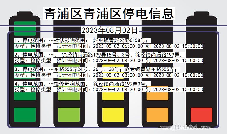 上海市青浦区青浦停电通知