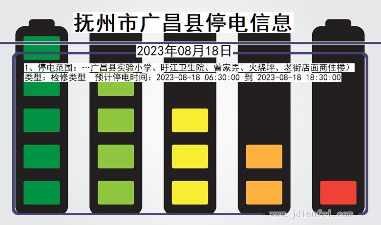 江西省抚州广昌停电通知