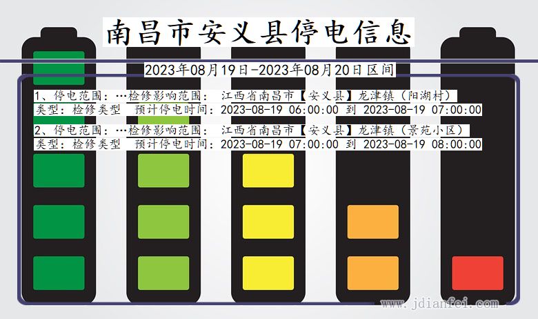 江西省南昌安义停电通知