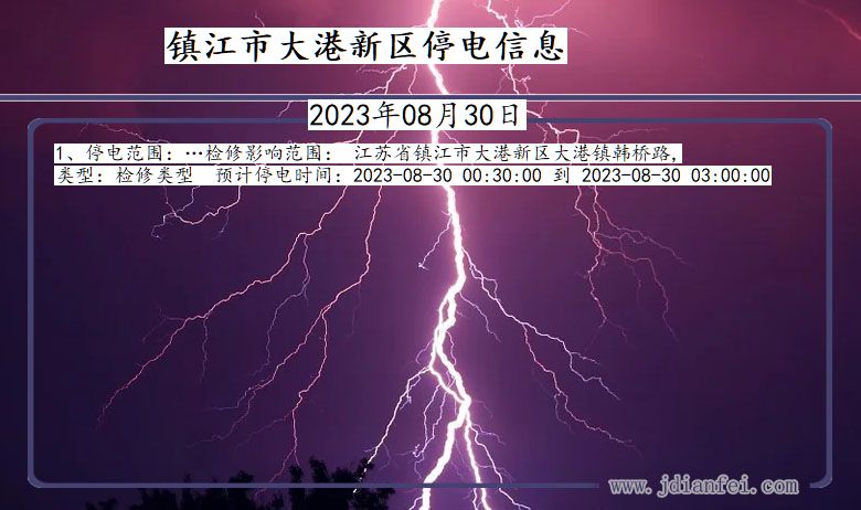 江苏省镇江大港新停电通知