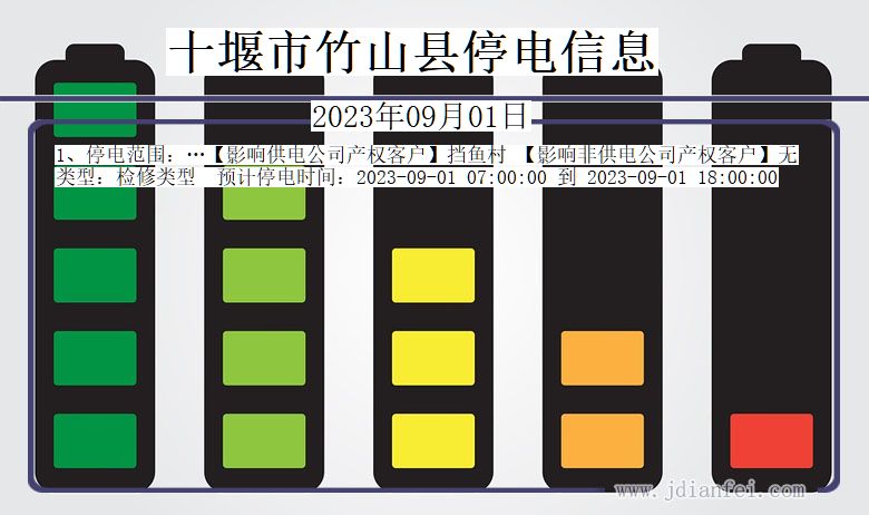 湖北省十堰竹山停电通知