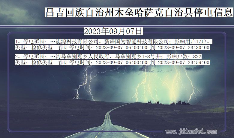 昌吉回族自治州木垒哈萨克自治停电通知 新疆维吾尔自治区昌吉回族自治州木垒哈萨克自治停电通知