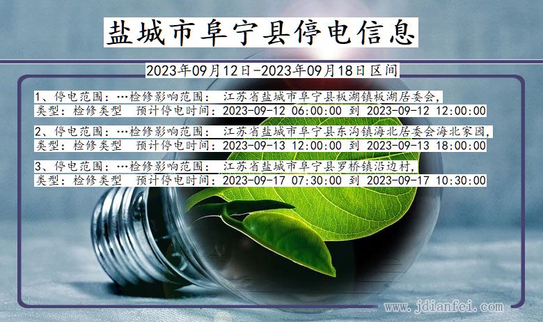 盐城阜宁停电通知 江苏省盐城阜宁停电通知