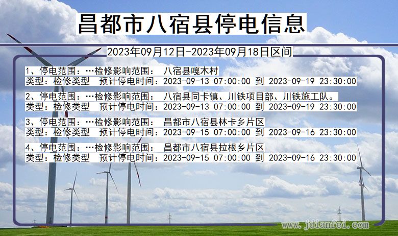 昌都八宿停电通知 西藏自治区昌都八宿停电通知