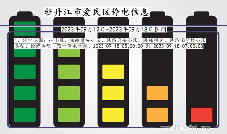 黑龙江省牡丹江爱民停电通知