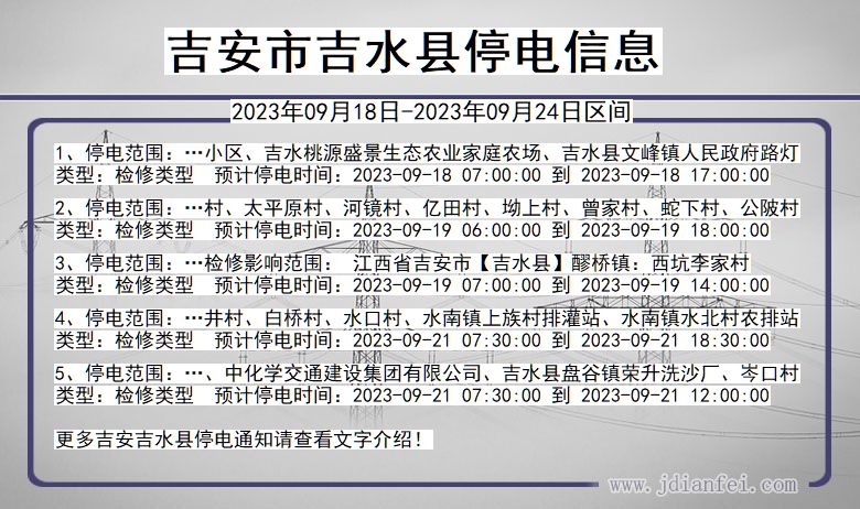 吉安吉水停电通知 江西省吉安吉水停电通知