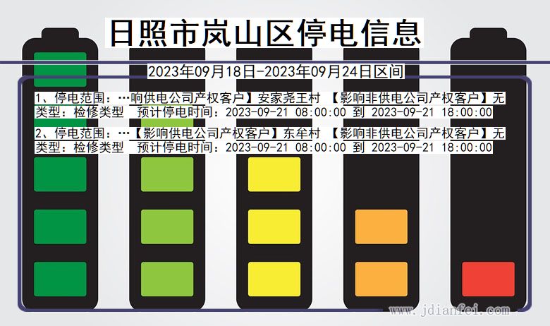 日照岚山停电通知 山东省日照岚山停电通知