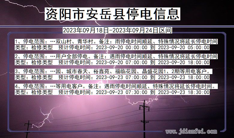 资阳安岳停电通知 四川省资阳安岳停电通知
