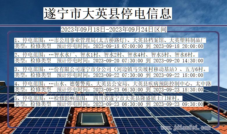 四川省遂宁大英停电通知