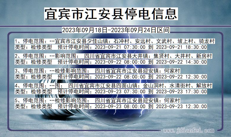 宜宾江安停电通知 四川省宜宾江安停电通知