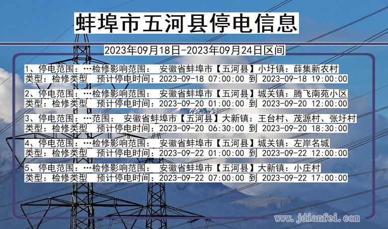 五河2023年09月18日以后停电通知查询_五河停电通知公告