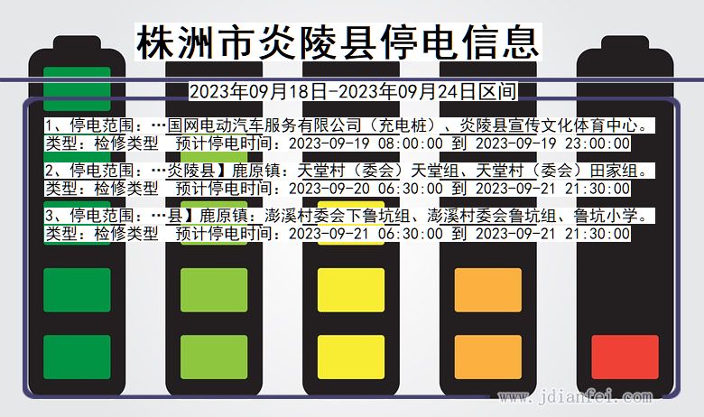 湖南省株洲炎陵停电通知