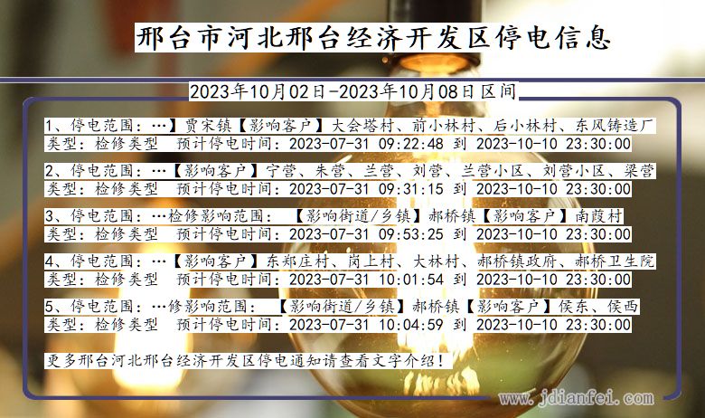邢台河北邢台经济开发停电通知 河北省邢台河北邢台经济开发停电通知