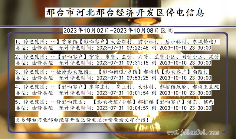 河北省邢台河北邢台经济开发停电通知