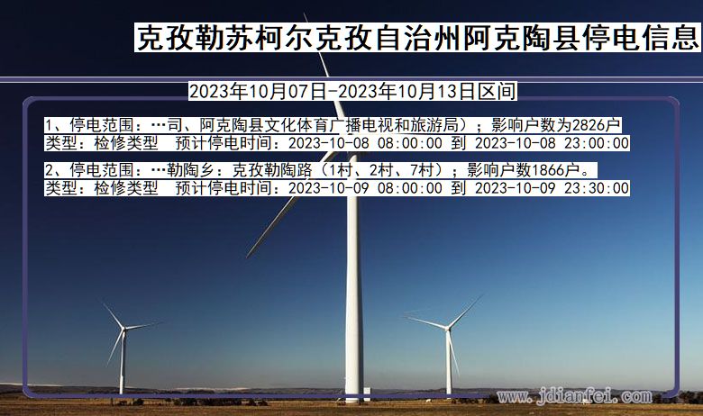 克孜勒苏柯尔克孜自治州阿克陶停电通知 新疆维吾尔自治区克孜勒苏柯尔克孜自治州阿克陶停电通知