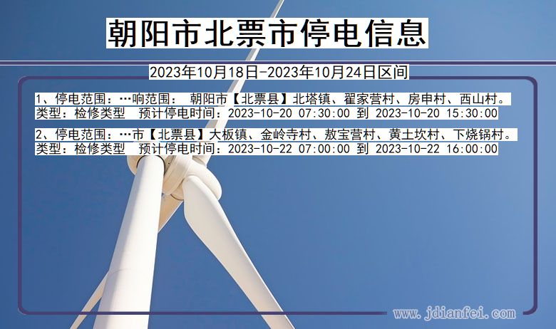 朝阳北票停电通知 辽宁省朝阳北票停电通知