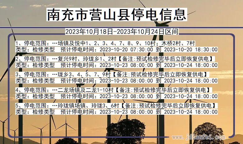 南充营山停电通知 四川省南充营山停电通知