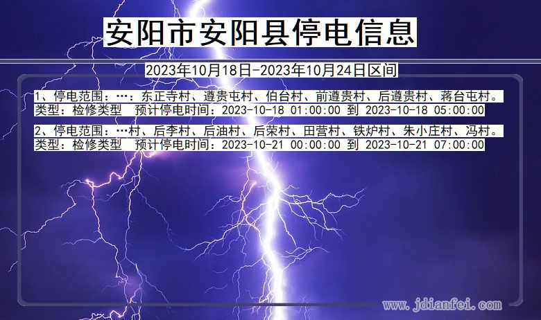 河南省安阳安阳停电通知