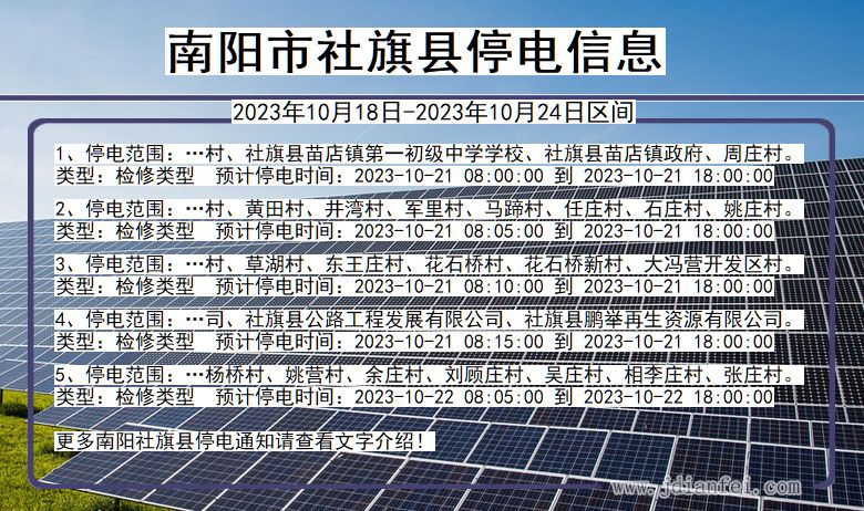 河南省南阳社旗停电通知