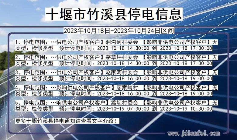 湖北省十堰竹溪停电通知