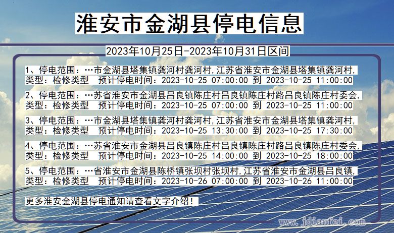 淮安金湖停电通知 江苏省淮安金湖停电通知