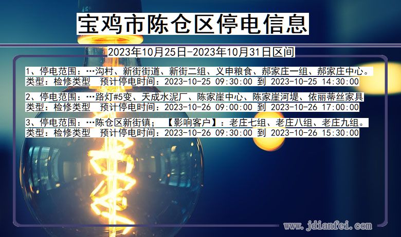 宝鸡陈仓停电通知 陕西省宝鸡陈仓停电通知