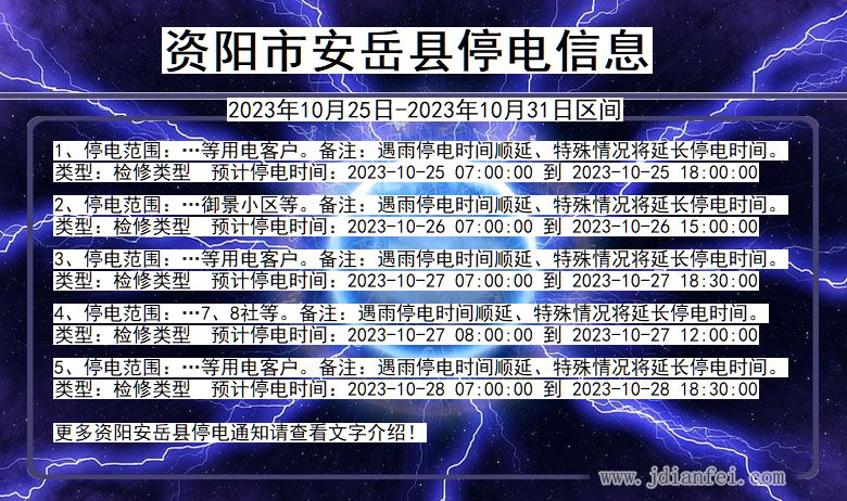 资阳安岳停电通知 四川省资阳安岳停电通知