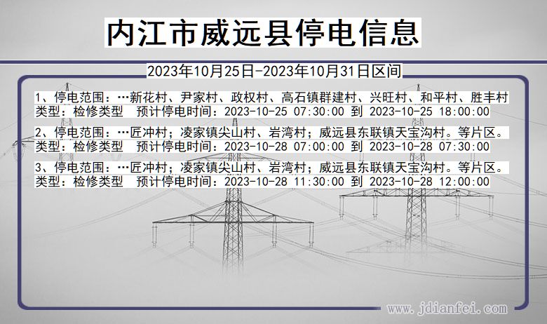 四川省内江威远停电通知