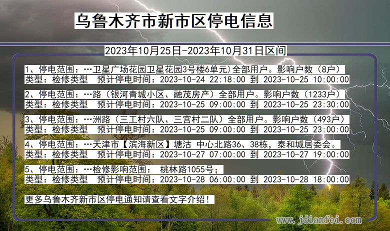 乌鲁木齐新停电通知 新疆维吾尔自治区乌鲁木齐新停电通知