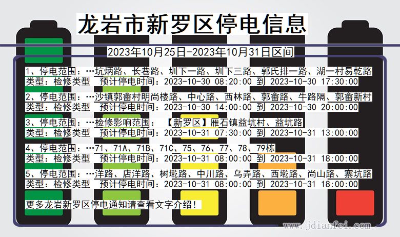 福建省龙岩新罗停电通知