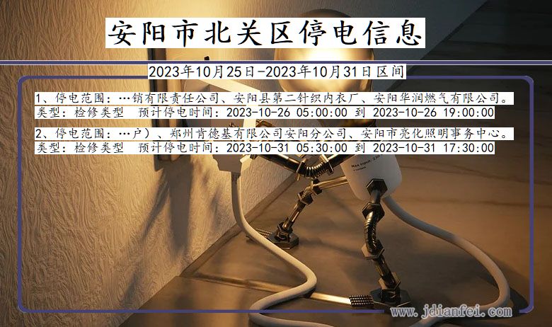 河南省安阳北关停电通知