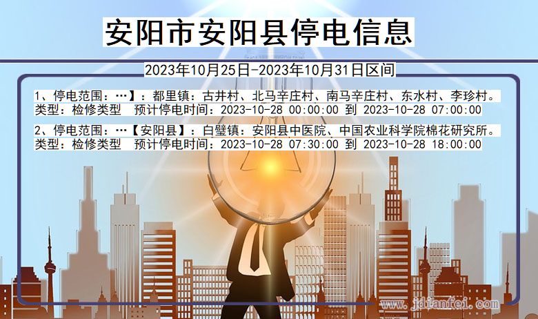 安阳安阳停电通知 河南省安阳安阳停电通知