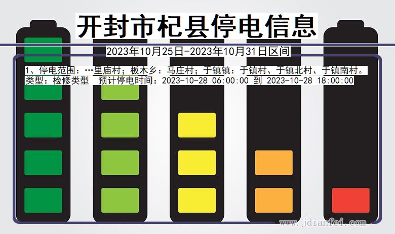 河南省开封杞县停电通知