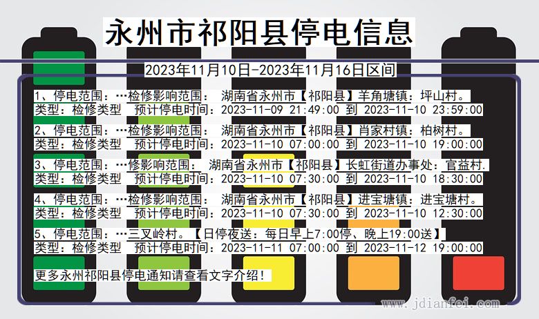 永州祁阳停电通知 湖南省永州祁阳停电通知
