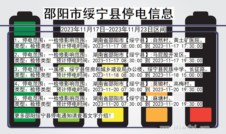 邵阳绥宁停电通知 湖南省邵阳绥宁停电通知