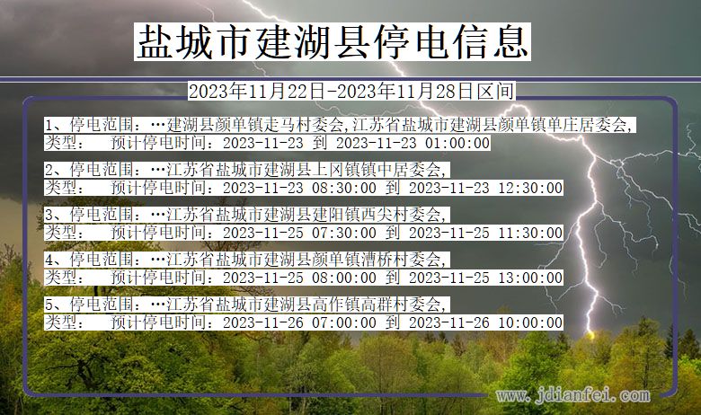 盐城建湖停电通知 江苏省盐城建湖停电通知
