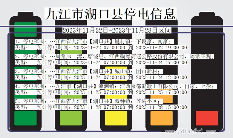 九江湖口停电通知 江西省九江湖口停电通知