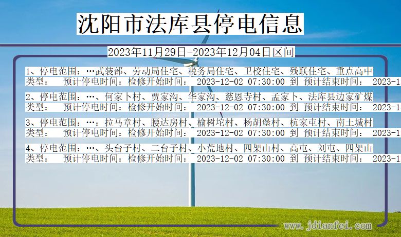 沈阳法库停电通知 辽宁省沈阳法库停电通知