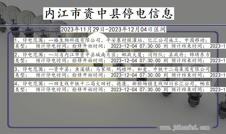内江资中停电通知 四川省内江资中停电通知