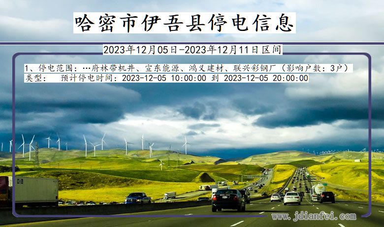 哈密伊吾停电通知 新疆维吾尔自治区哈密伊吾停电通知