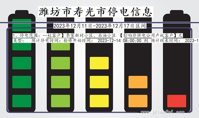 潍坊寿光停电通知 山东省潍坊寿光停电通知