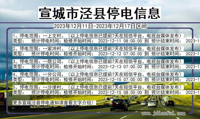 宣城泾县停电通知 安徽省宣城泾县停电通知