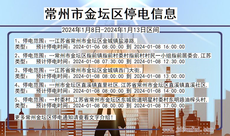 常州金坛停电通知 江苏省常州金坛停电通知