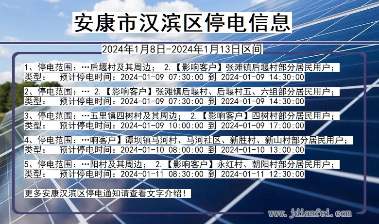 陕西省安康汉滨停电通知